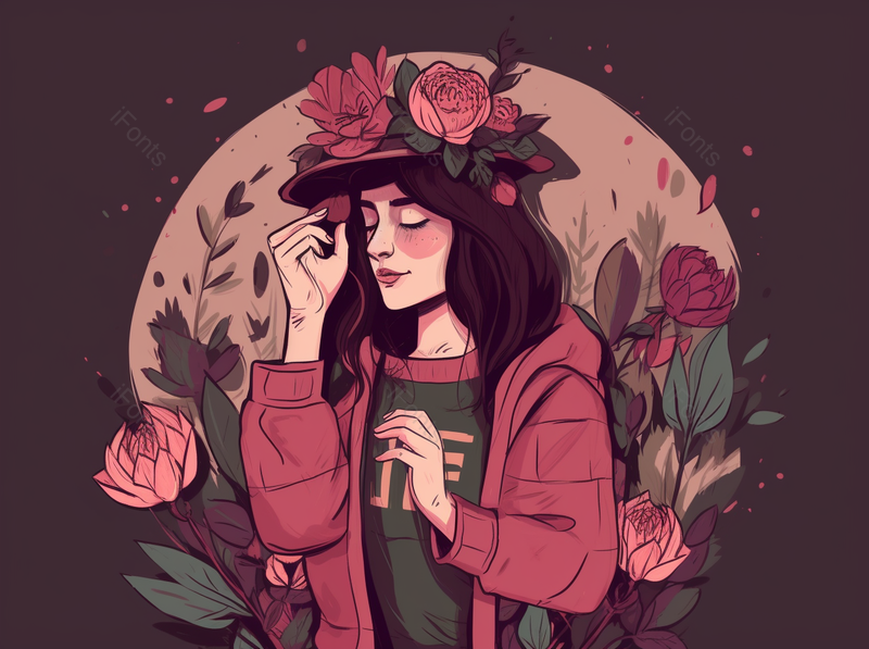 带着帽子的女人母亲节插画原创手绘人物插画海报女神女王肌理插画,插画/手绘图,插画/手绘图库,插画/手绘图下载,插画/手绘